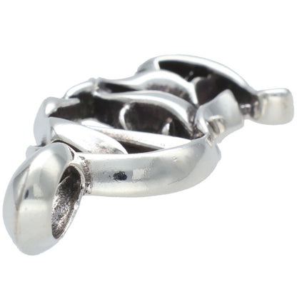 Chrome Hearts CH Vertical Logo Silver Charm Pendant