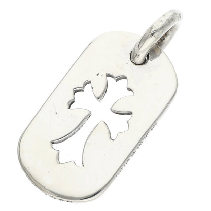 Chrome Hearts Cutout Cross Silver Dog Tag Necklace