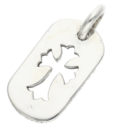 Chrome Hearts Cutout Cross Silver Dog Tag Necklace