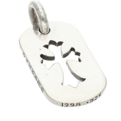 Chrome Hearts Cutout Cross Silver Dog Tag Necklace