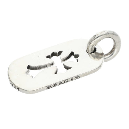 Chrome Hearts Cutout Cross Silver Dog Tag Necklace
