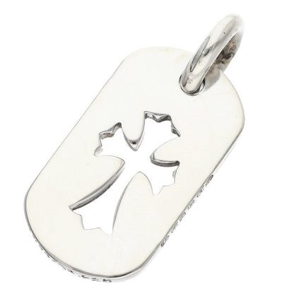 Chrome Hearts Cutout Cross Dog Tag Silver