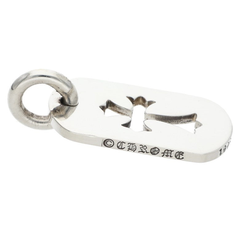 Chrome Hearts Cutout Cross Dog Tag Silver