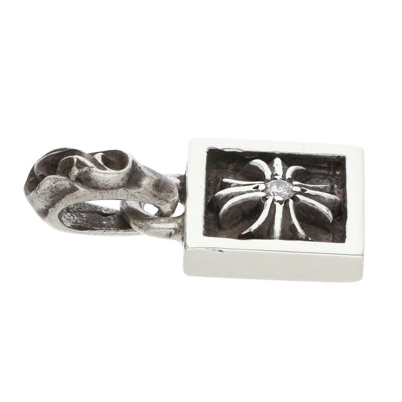 Chrome Hearts Framed CH Plus 1-Diamond Charm Silver