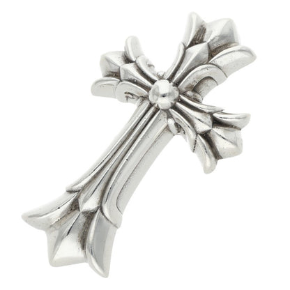 Chrome Hearts Small Double CH Cross Silver Pendant