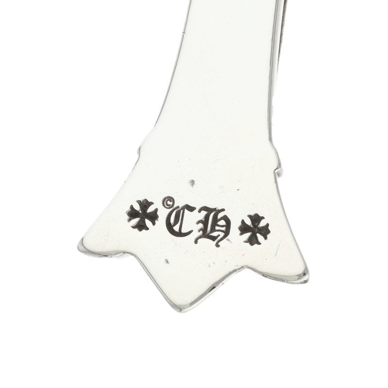 Chrome Hearts Small Double CH Cross Silver Pendant