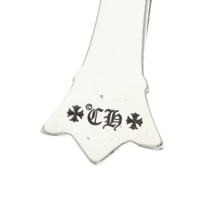 Chrome Hearts Small Double CH Cross Silver Pendant