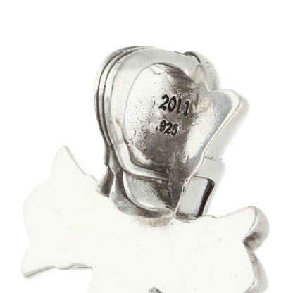 Chrome Hearts Small Double CH Cross Silver Pendant