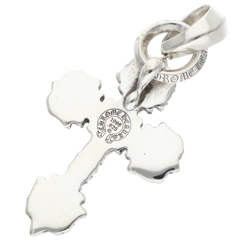 Chrome Hearts FILIG CROSS-XSM W BALE Silver Necklace