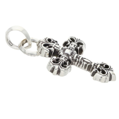 Chrome Hearts FILIG CROSS-XSM W BALE Silver Necklace