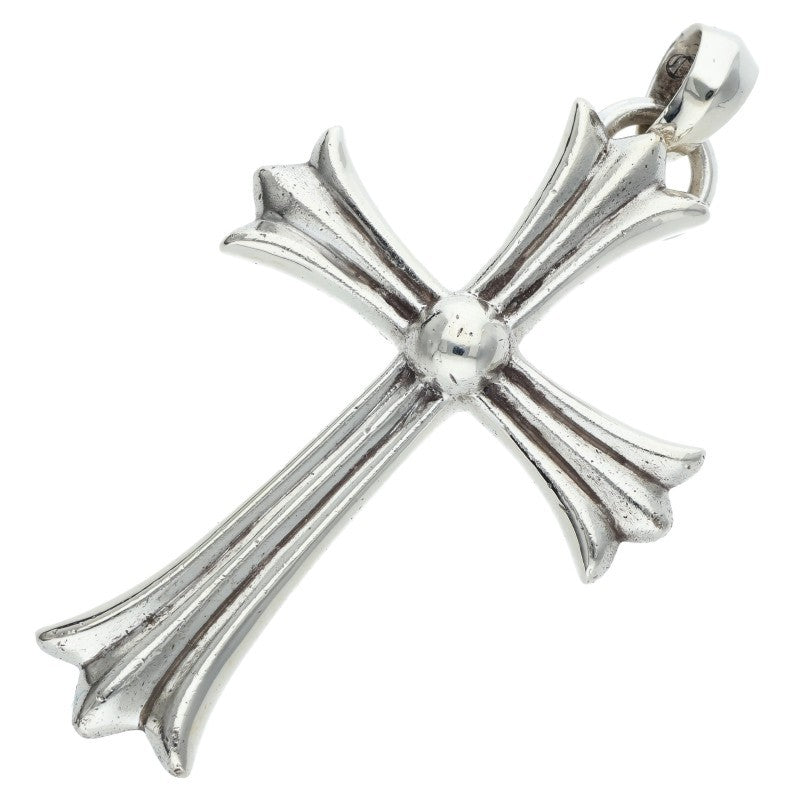 Chrome Hearts Large CH Cross W Bale Sterling Necklace