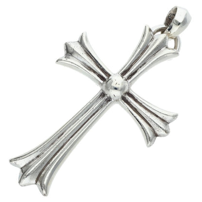 Chrome Hearts Large CH Cross W Bale Sterling Necklace