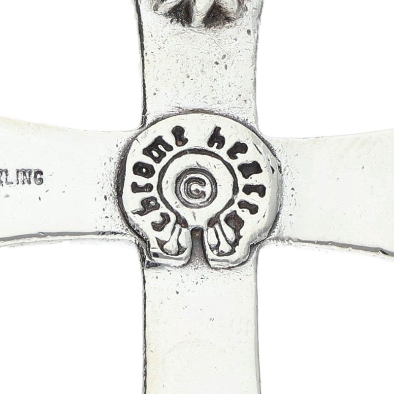 Chrome Hearts Large CH Cross W Bale Sterling Necklace