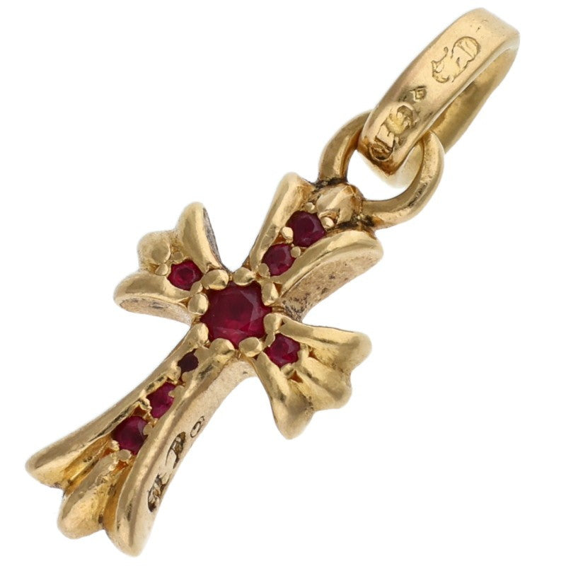 Chrome Hearts 22K Babyfat Pave Ruby Gold Charm