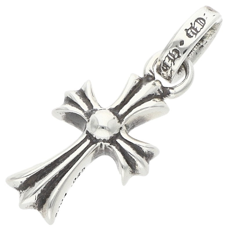 Chrome Hearts Baby Fat Cross PAVE Dia Silver Pendant Multi