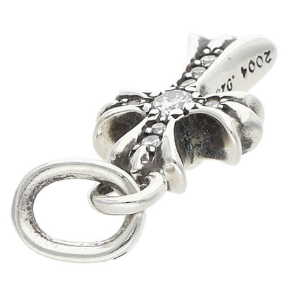 Chrome Hearts Baby Fat Cross PAVE Dia Silver Pendant Multi