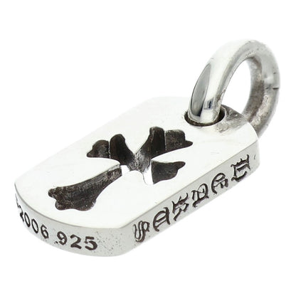 Chrome Hearts Tiny Cutout Cross Dog Tag 925 Silver Charm