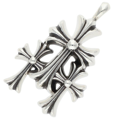 Chrome Hearts 3 CH CRS SML Triple Cross Silver Pendant