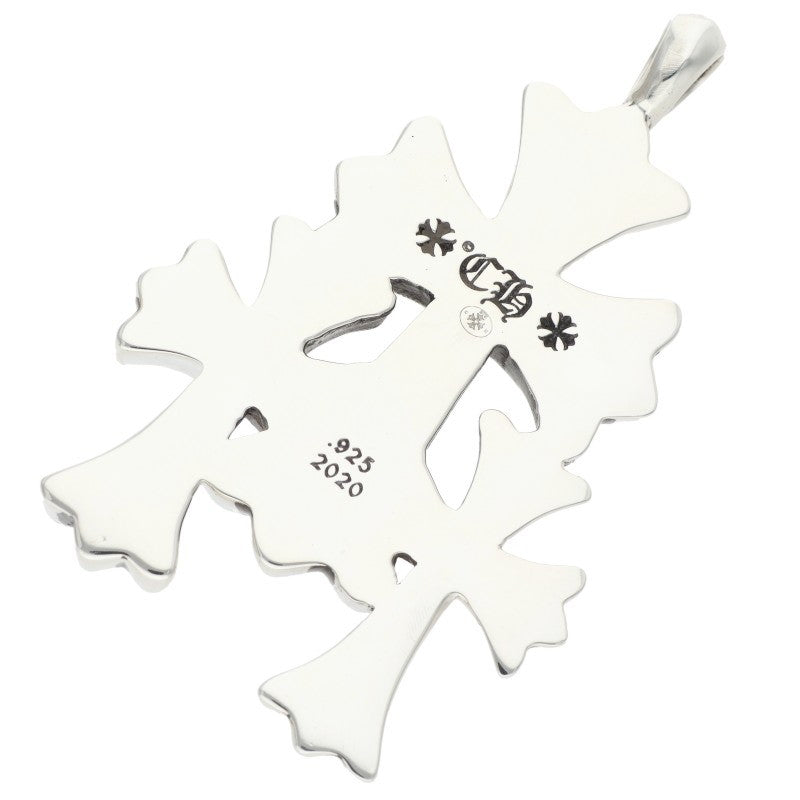 Chrome Hearts 3 CH CRS SML Triple Cross Silver Pendant