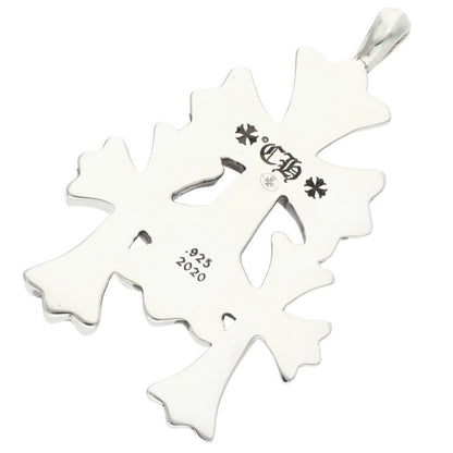 Chrome Hearts 3 CH CRS SML Triple Cross Silver Pendant