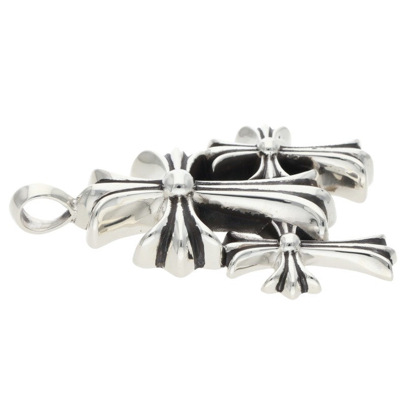Chrome Hearts 3 CH CRS SML Triple Cross Silver Pendant