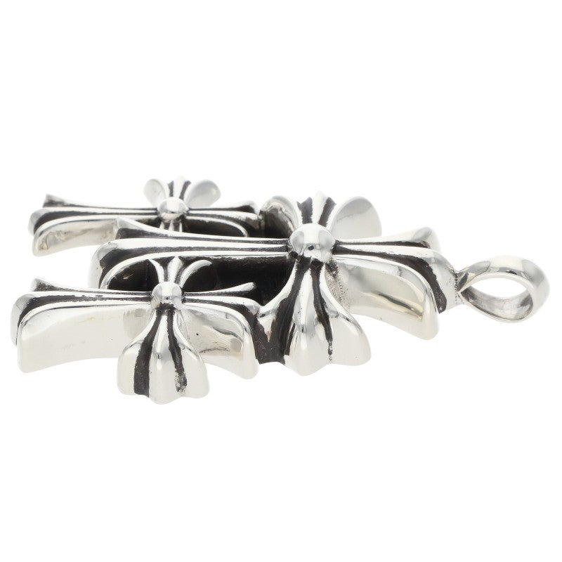 Chrome Hearts 3 CH CRS SML Triple Cross Silver Pendant