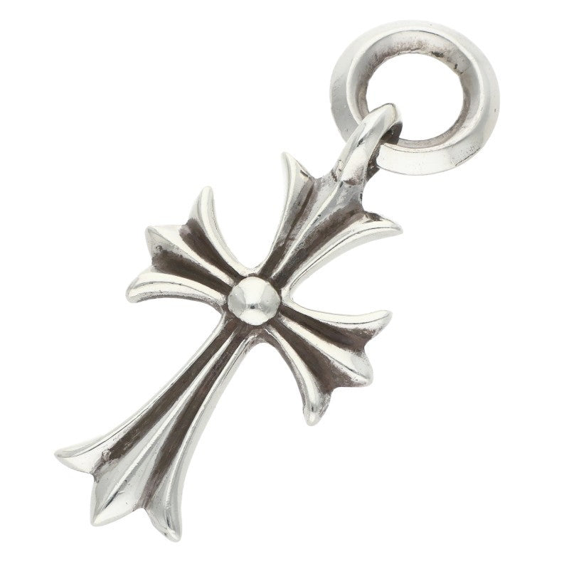 Chrome Hearts Tiny CH Cross Charm Silver Necklace