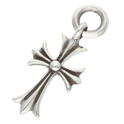 Chrome Hearts Tiny CH Cross Charm Silver Necklace