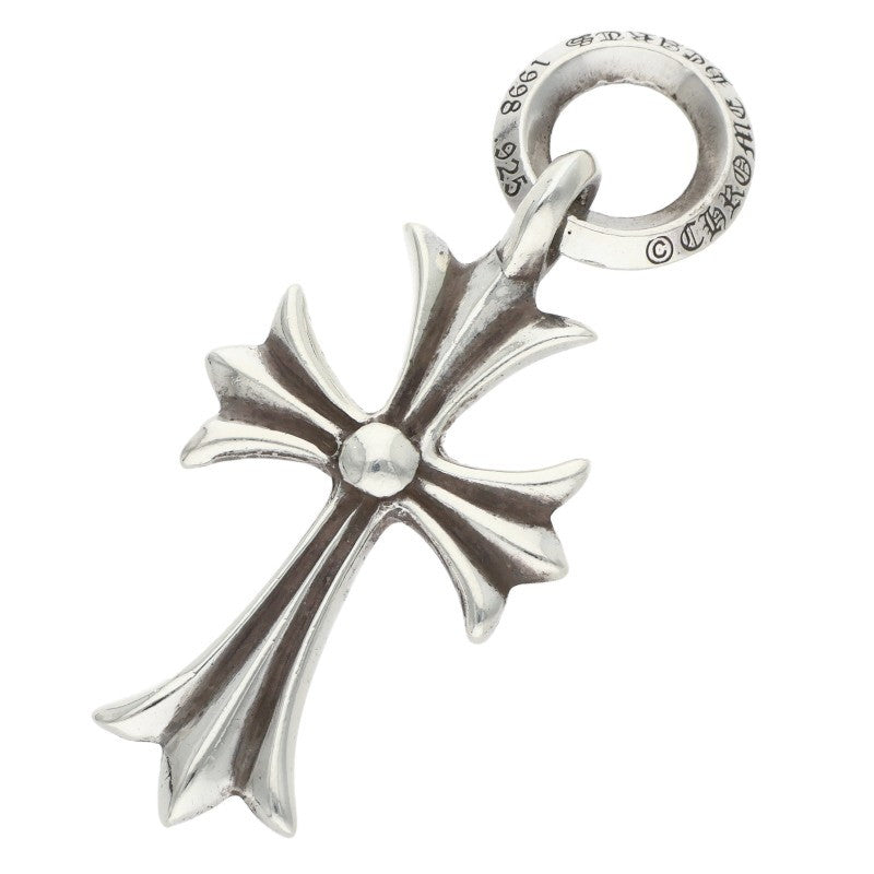 Chrome Hearts Tiny CH Cross Charm Silver Necklace