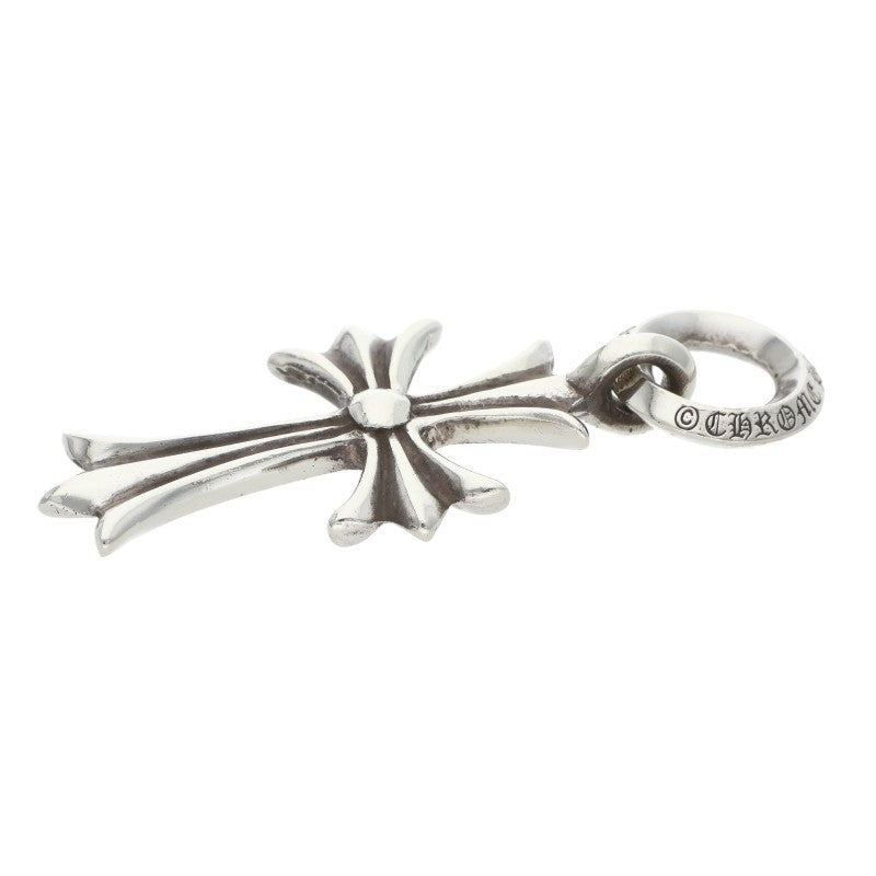 Chrome Hearts Tiny CH Cross Charm Silver Necklace
