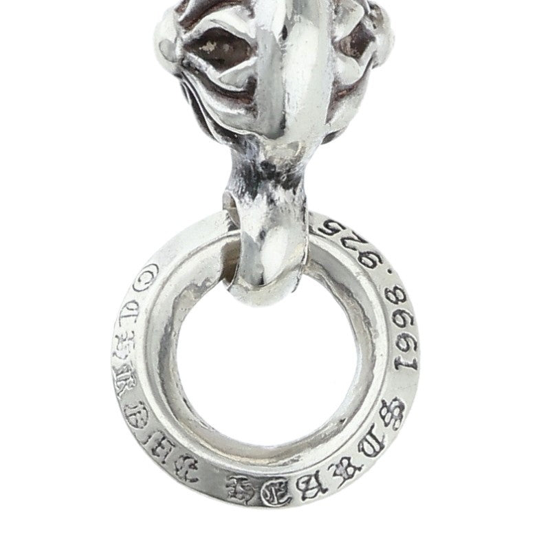 Chrome Hearts 1 Ball Tiny CH Cross Charm Silver Necklace