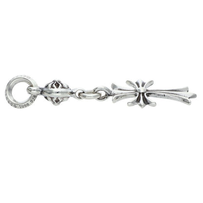 Chrome Hearts 1 Ball Tiny CH Cross Charm Silver Necklace