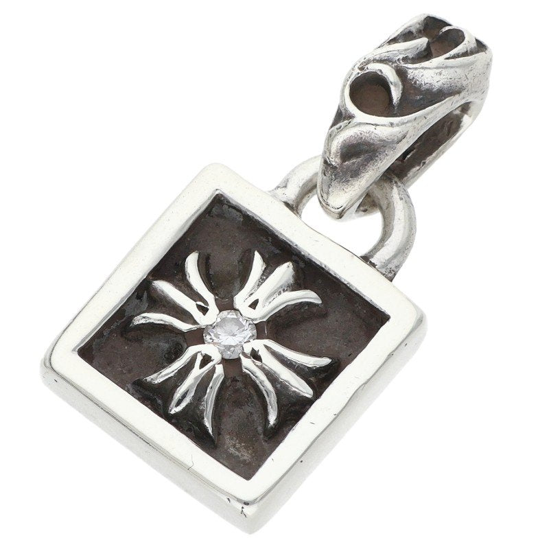Chrome Hearts Framed CH Plus 1-Diamond Charm