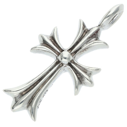 Chrome Hearts Tiny Fat Cross Pave Diamond Silver Pendant