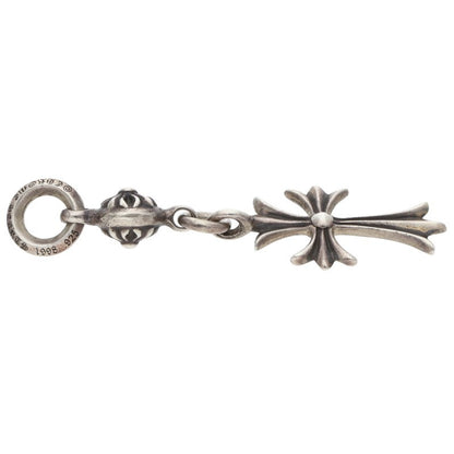 Chrome Hearts 1 Ball Tiny CH Cross Silver Charm Necklace