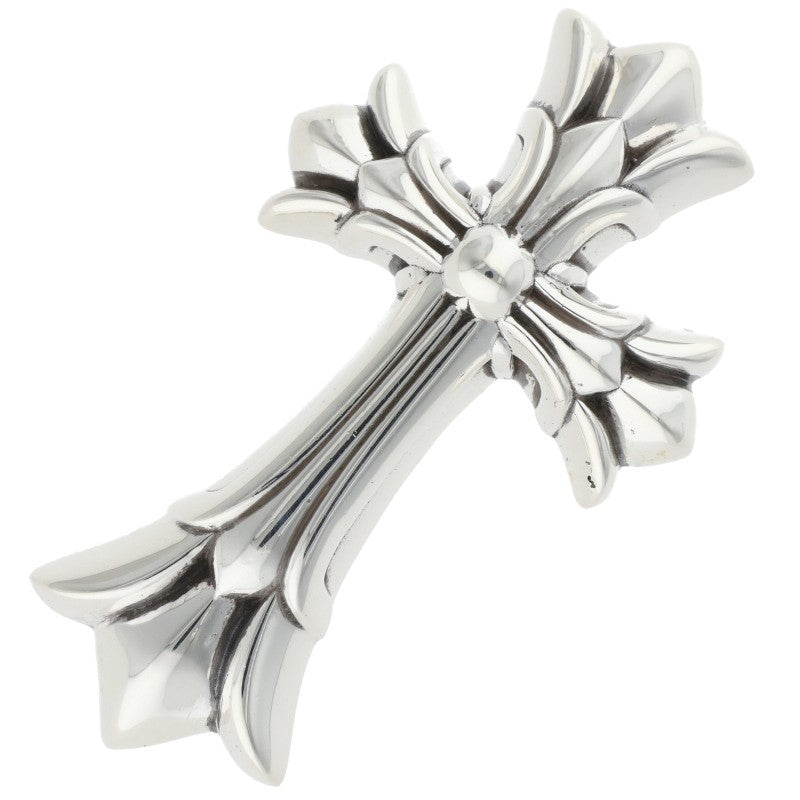Chrome Hearts Small Double CH Cross Silver Pendant