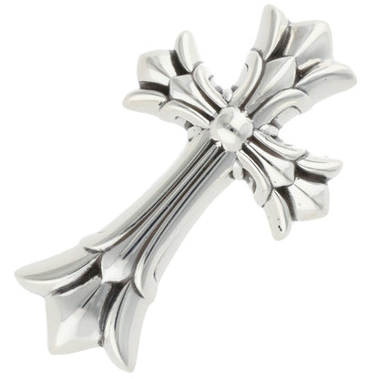 Chrome Hearts Small Double CH Cross Silver Pendant