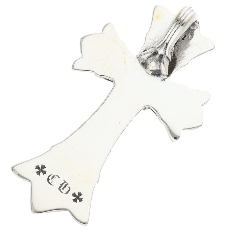 Chrome Hearts Small Double CH Cross Silver Pendant