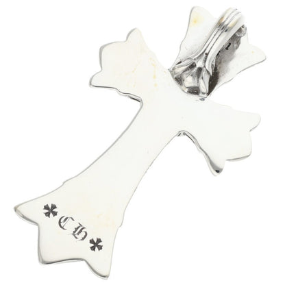 Chrome Hearts Small Double CH Cross Silver Pendant