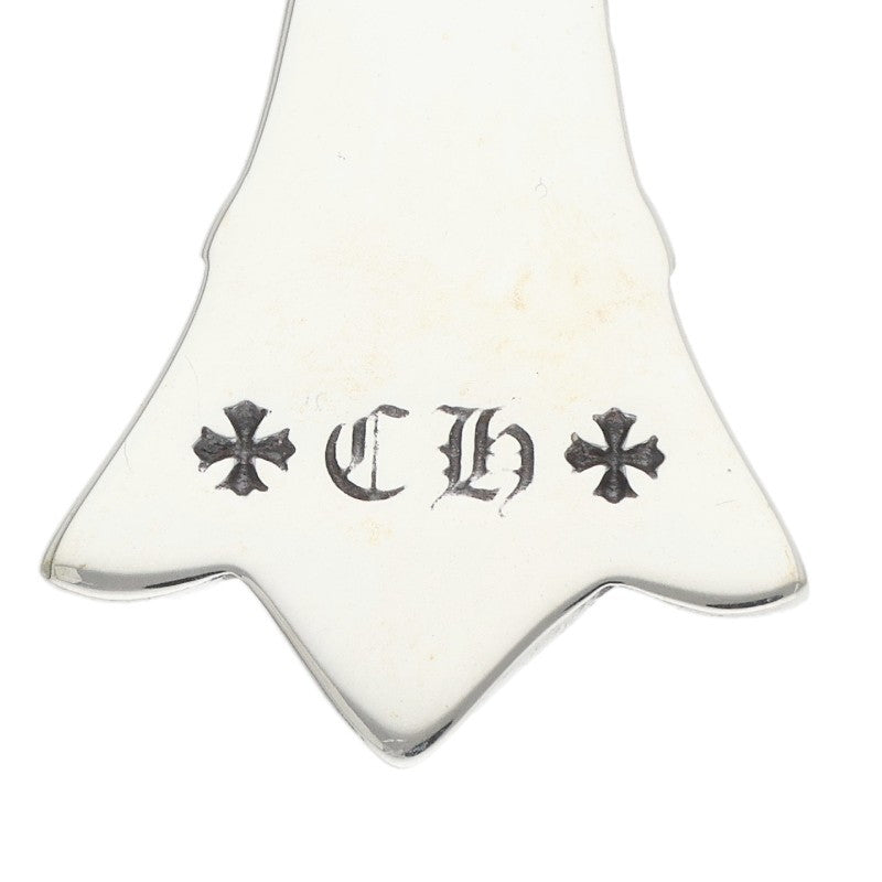 Chrome Hearts Small Double CH Cross Silver Pendant