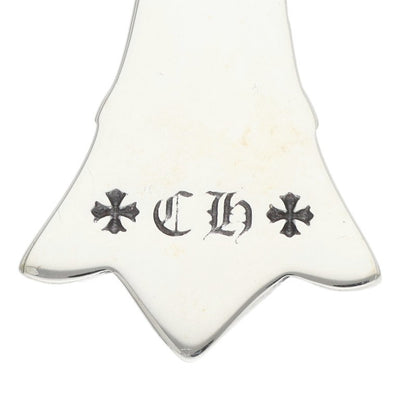 Chrome Hearts Small Double CH Cross Silver Pendant
