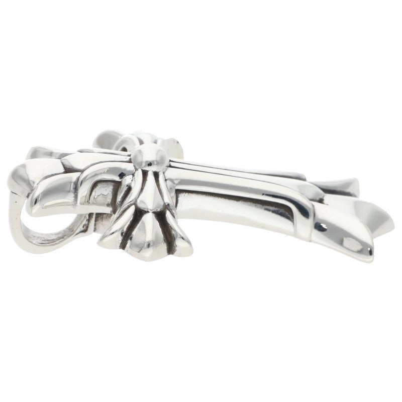 Chrome Hearts Small Double CH Cross Silver Pendant