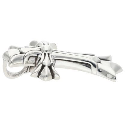 Chrome Hearts Small Double CH Cross Silver Pendant