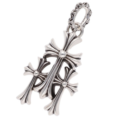 Chrome Hearts 925 Silver Triple CH Cross Large Pendant