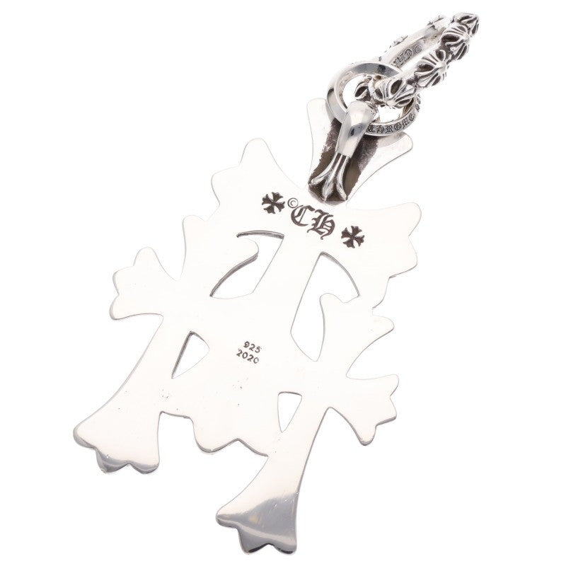 Chrome Hearts 925 Silver Triple CH Cross Large Pendant