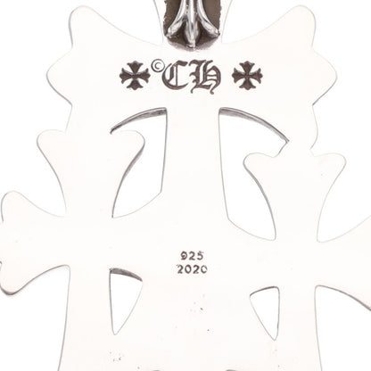 Chrome Hearts 925 Silver Triple CH Cross Large Pendant