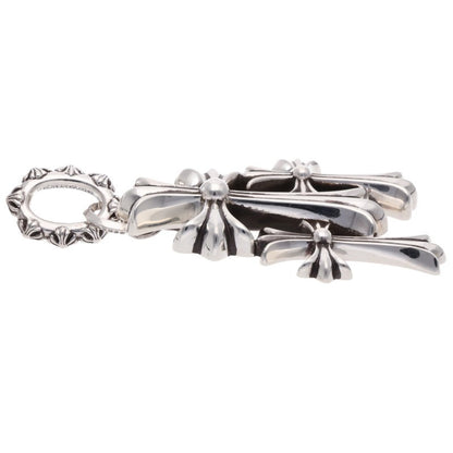 Chrome Hearts 925 Silver Triple CH Cross Large Pendant