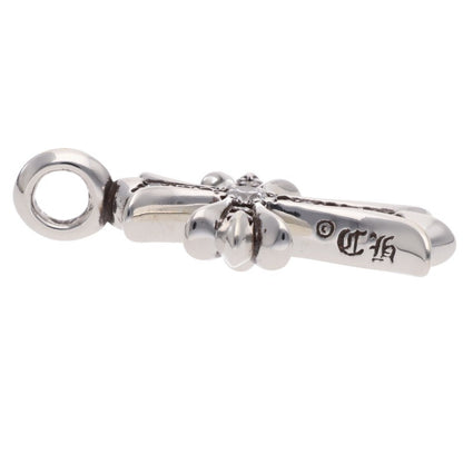 Chrome Hearts Tiny Fat Cross Pave Diamond Silver Necklace