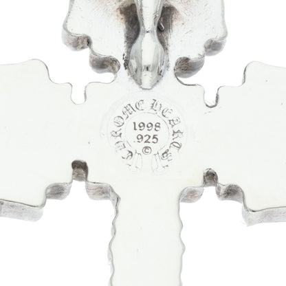 Chrome Hearts FILIG CROSS-XSM W BALE Silver Necklace