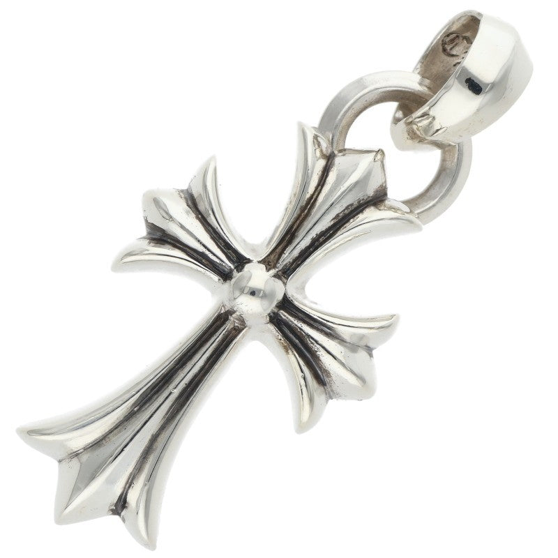 Chrome Hearts Small CH Cross W Bale Silver Necklace
